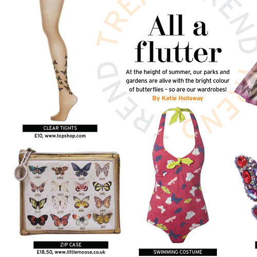 Granny's Attic butterfly zip case featured in Making Jewellery Magazine