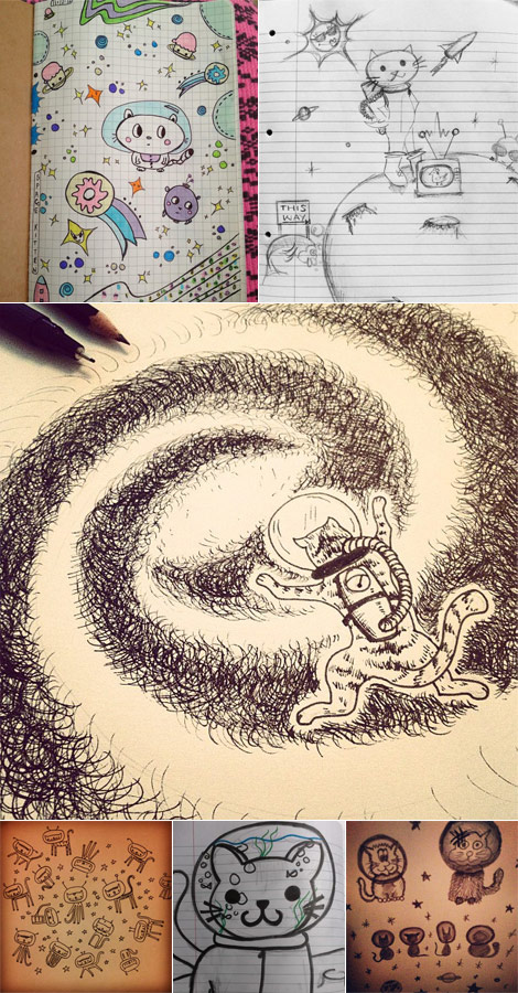 Little Moose Doodle Club - Space Kittens