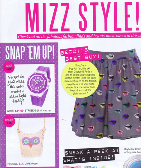 Owl necklace featured in Mizz