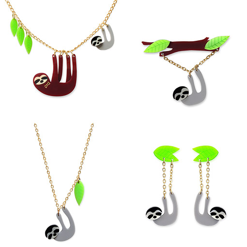 Our collection of Sloth inspired jewellery