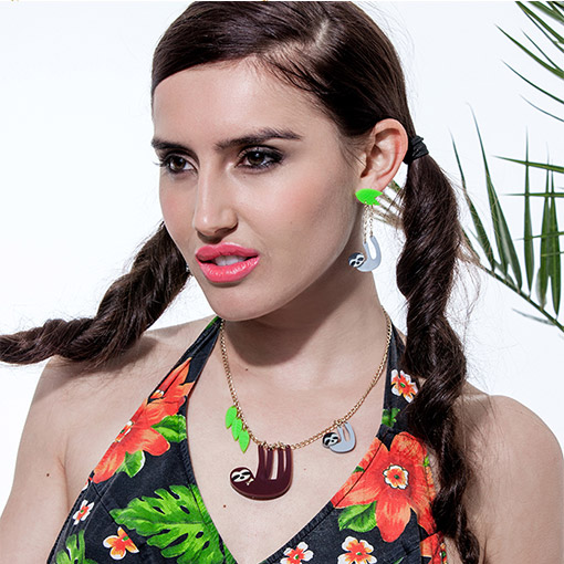 Sloth themed jewellery