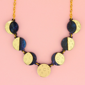 Moon Phase Gold Necklace