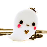 Boo the Ghost acrylic necklace