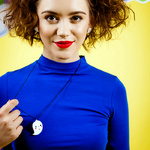 Laser cut acrylic character necklace