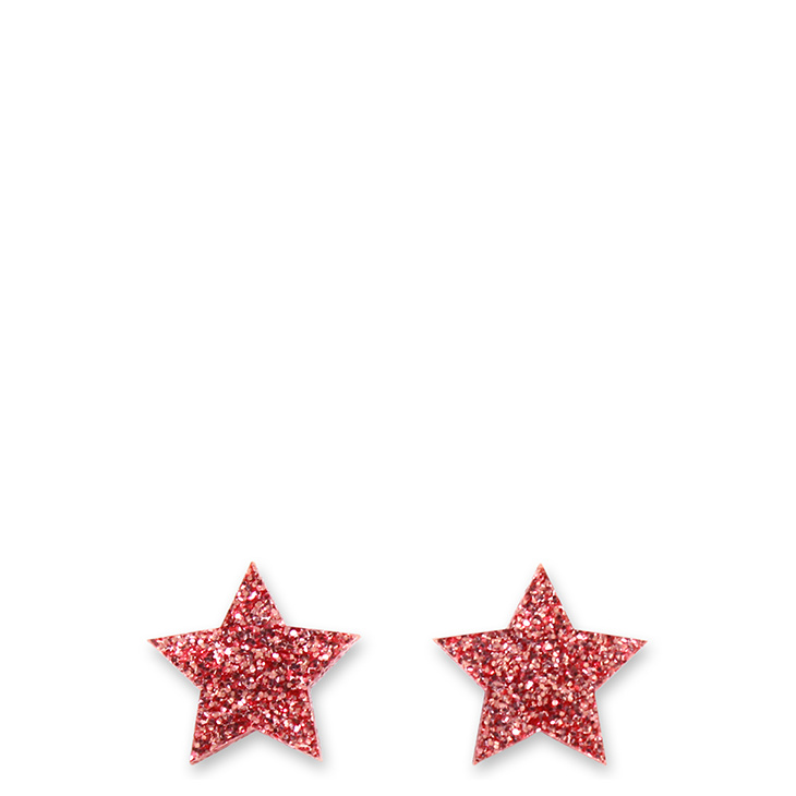 Space Unicorn Glitter Pink Earrings