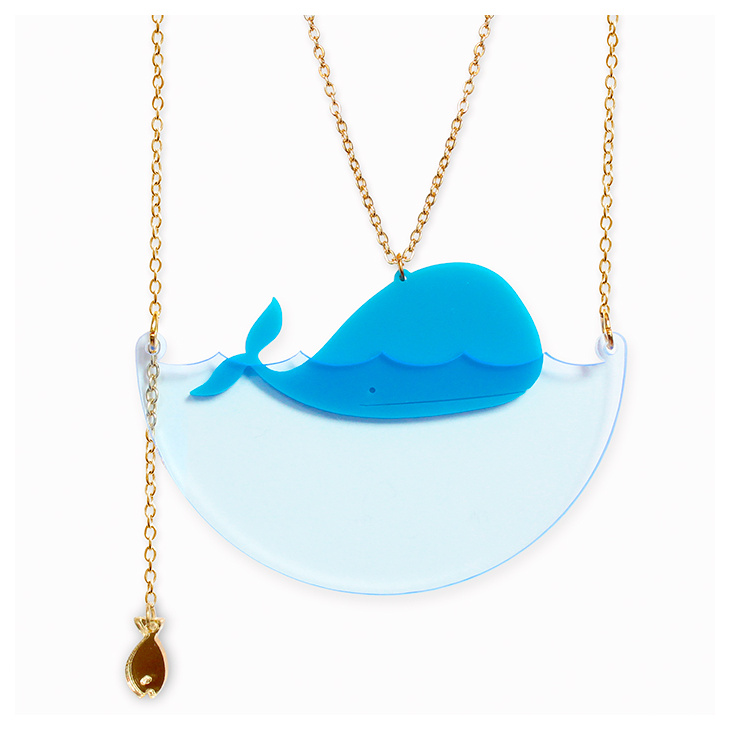 Handmade laser cut perspex necklace