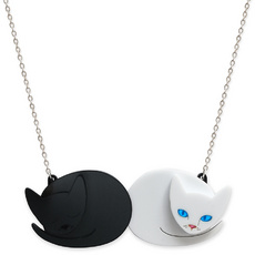 'Domino' Cat Duo Necklace