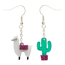 Alpaca & Cactus Earrings