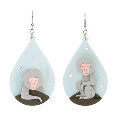 Snow Monkey Earrings