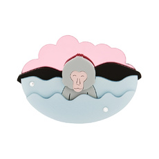 Snow Monkey Brooch