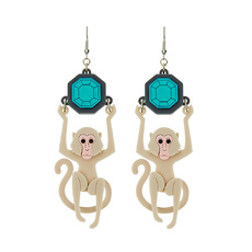 Macaque Monkey Earrings