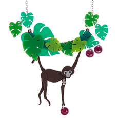 Spider Monkey Leaf Necklace