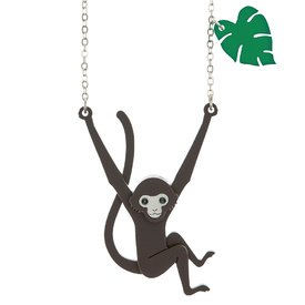 Spider Monkey Pendant Necklace