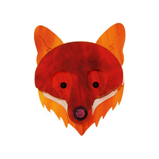Fox Face Brooch