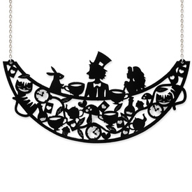 Tea Party Silhouette Necklace