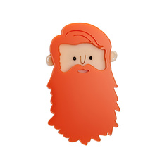 Beardies Orange Brooch
