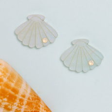 Shell stud earrings