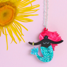 Nudie Mermaid - Black/Pink