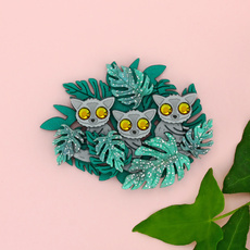 Bushbaby Trio Brooch