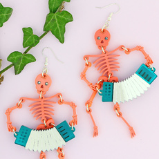 Coral Skeleton Earrings