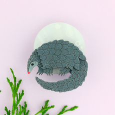Pangolin Brooch