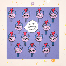 Blue 'For You, Amazing Human' Greeting Card by Carrie Lewis
