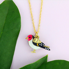 Goldfinch Charm Necklace