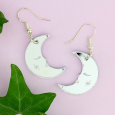 Silver Moon Earrings