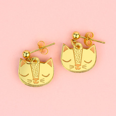 Gold Cat Studs
