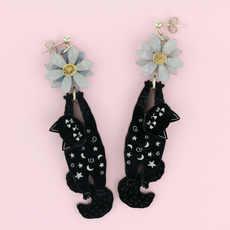 Black Cat Earrings