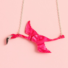 Flamingo Flying Necklace